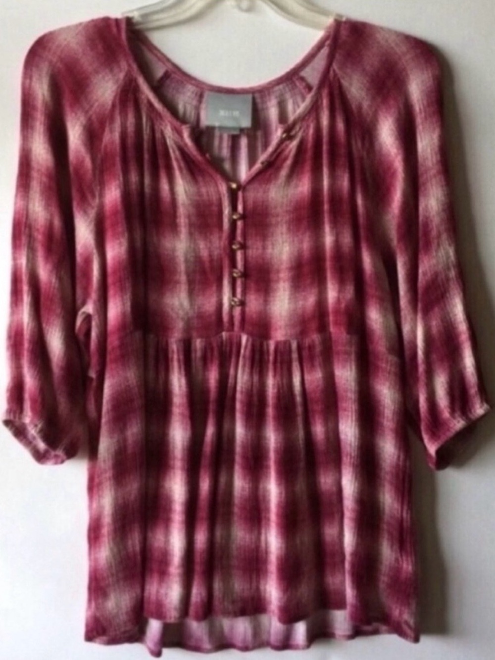 Anthropologie pink top by Maeve